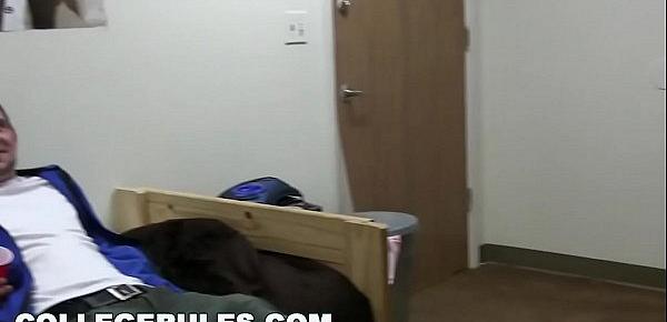  COLLEGE RULES - Horny Teenage College Students Fucking In A Dorm Room